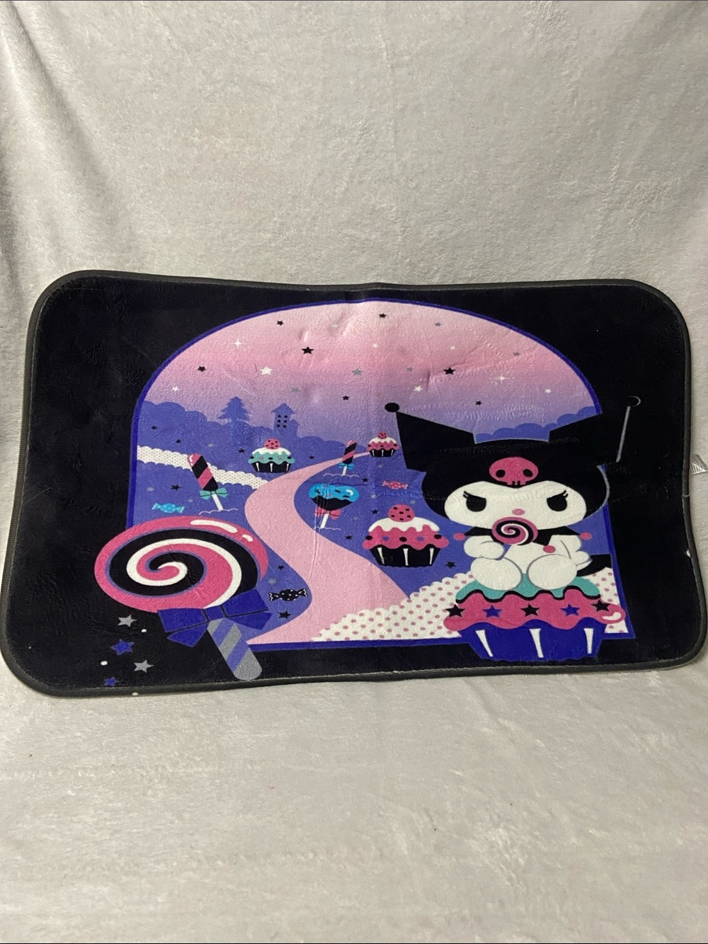 Sanrio Kuromi non-slip floor mat and Tub Curtin